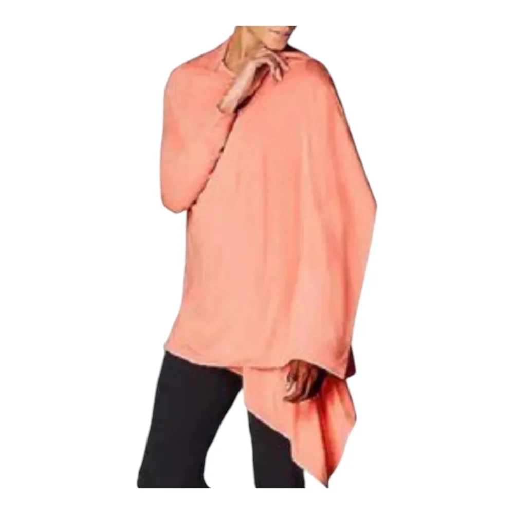 J. Jill Wearever Collection Apricot Asymetric Two Way Open Front Cardigan - XL